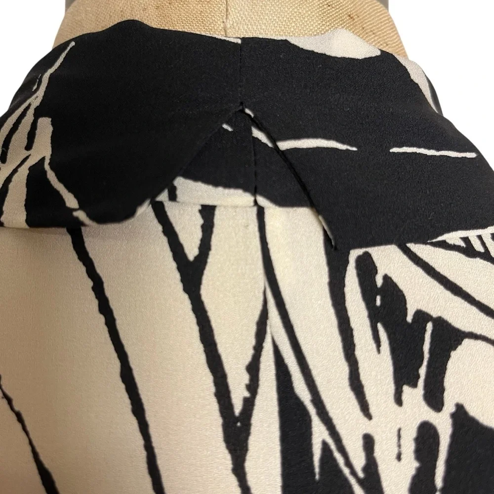 Harari 100% Silk Abstract Print Open Front Jacket / Cardigan Kimono – Size L - Picture 6 of 10